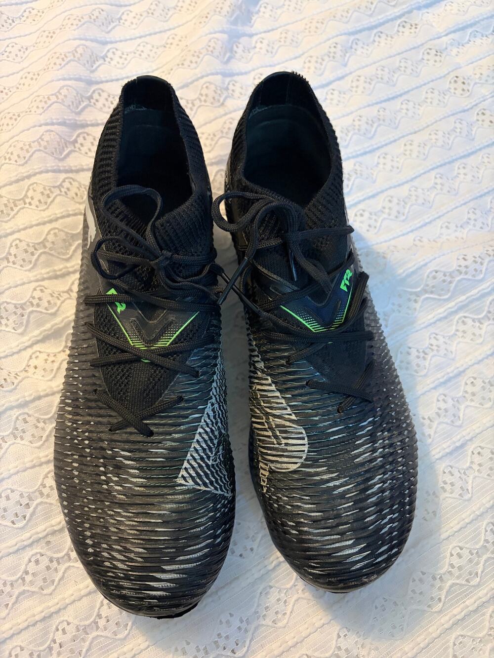 PUMA Future 8 Match FG/AG Soccer Cleats Black Green Men's 7 108140-02